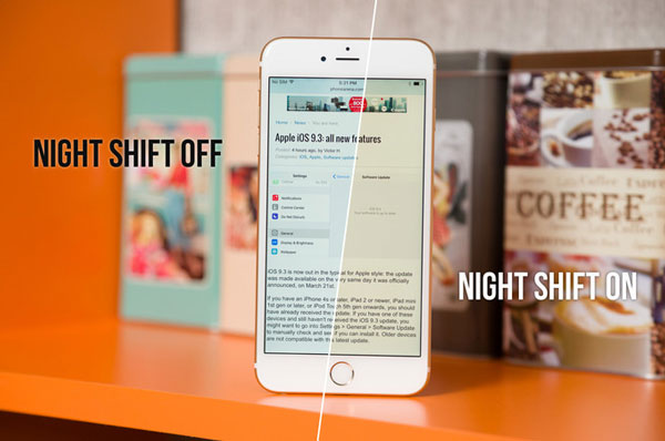iPhone 4S และ iPhone 5 ไม่รองรับการใช้งานฟีเจอร์ Night Shift  แม้จะอัพเดท iOS 9.3 ได้ก็ตาม