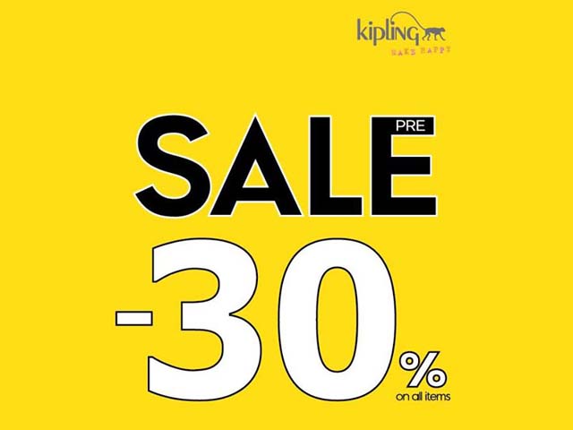 Kipling ลด 30% ทุกรุ่น ทั้งร้าน (วันนี้ - 30 พ.ย. 2558)