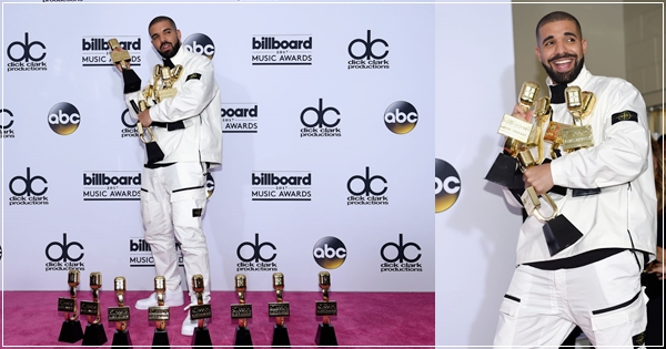 หอบไม่หวาดไม่ไหว! Drake คว้า 13 รางวัล 2017 Billboard Music Awards