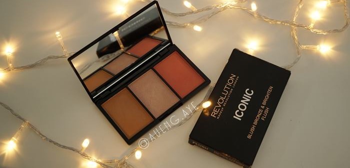 รีวิว Makeup revolution ICONIC Blush Bronze & Brighten Plalettes สี Flush