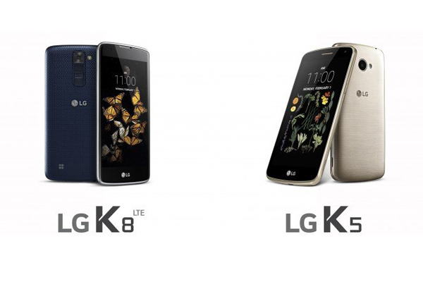 แอลจีเปิดตัวสมาร์ทโฟนใหม่ 2 รุ่น LG K5 และ LG K8