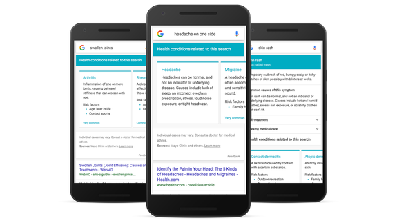 แอพ Google อัพเดตใหม่ นำเสนอข้อมูลเรื่องอาการโรคต่างๆ ได้ง่ายไม่ต้องเข้าเว็บ