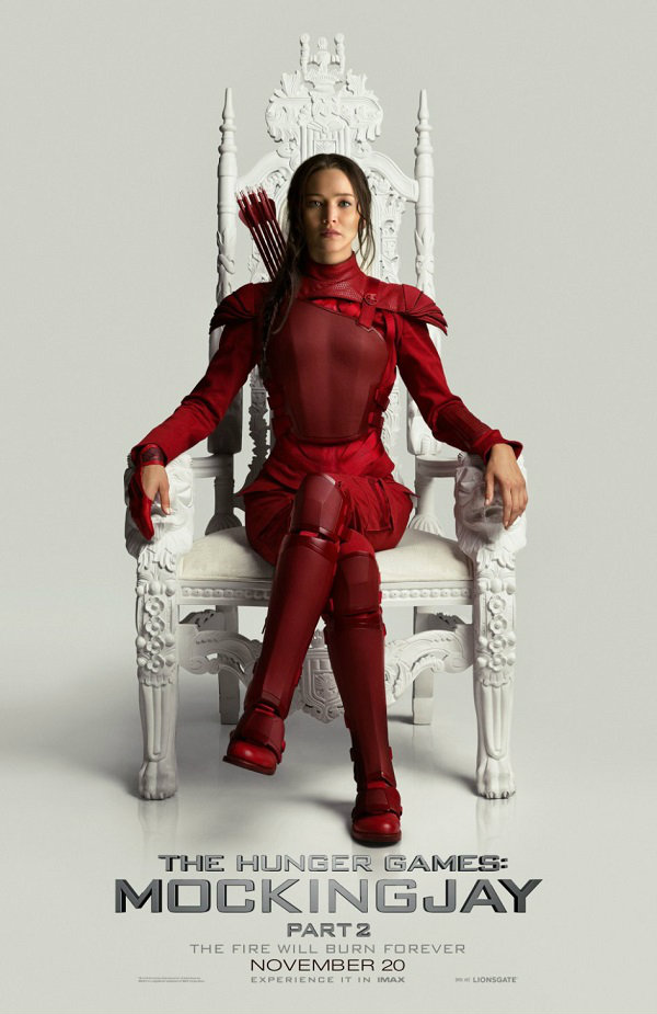 แคทนิส กับชุดสีแดงเพลิงใน The Hunger Games: Mockingjay Part 2