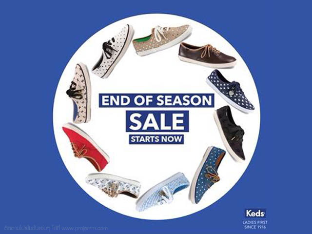 โปรโมชั่น Keds End of Season Sale รองเท้าผ้าใบลด 40% ทุกสาขา (วันนี้ - ยังไม่มีกำหนด)
