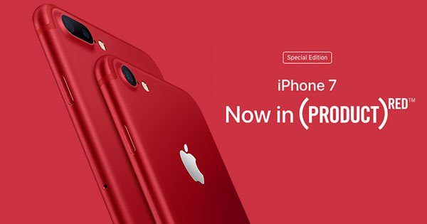 แอปเปิลเปิดตัว iPhone 7/7 Plus สีแดง เริ่มขาย 24 มี.ค. 60