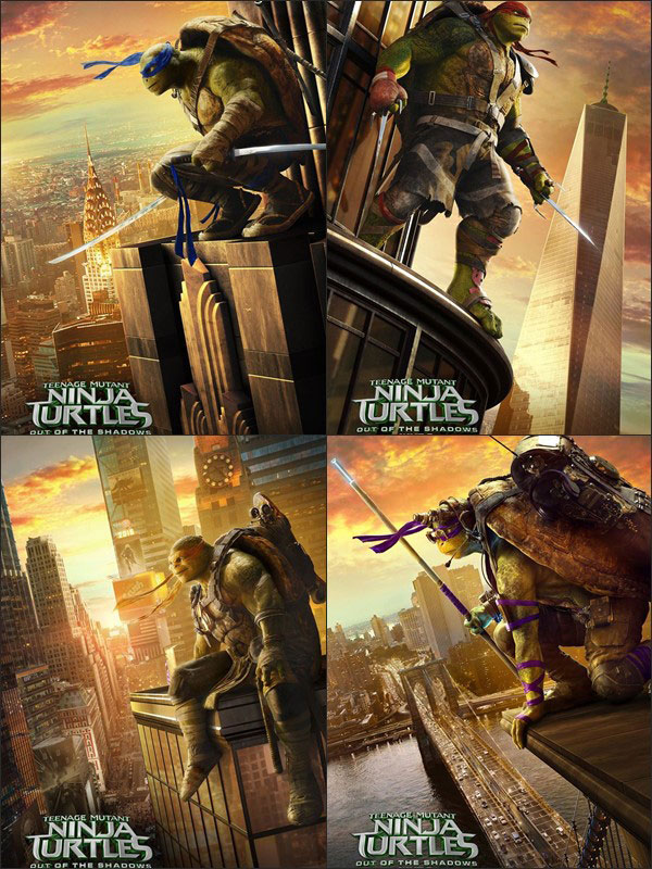 ใบปิดล่าสุด 4 เต่านินจา ใน Teenage Mutant Ninja Turtles 2