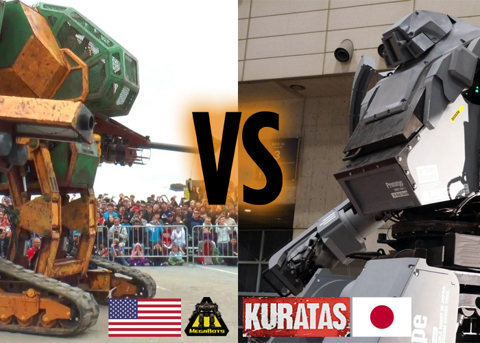 น่าลุ้น ! การต่อสู้ของหุ่นยนต์ยักษ์ ระหว่าง USA กับ Japan