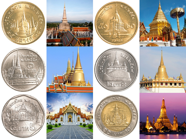 ท่องเที่ยวไทยกับสิ่งใกล้ตัว...เที่ยวตามภาพวัดไทยหลังเหรียญกษาปณ์สกุลเงินของไทย