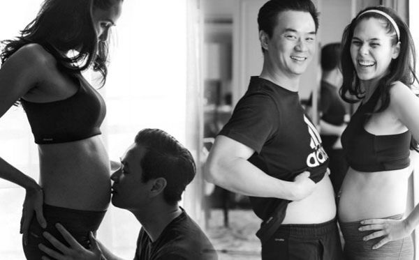 อบอุ่น! ภาพครอบครัว ชมพู่-น็อต กับลูกแฝดชายในท้อง 5 เดือน